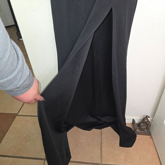 Windsor Black Kaia Strapless High Slit Formal Evening Dress Size Large - Picture 7 of 11